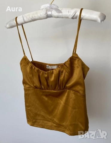Satin crop top pull & bear 
