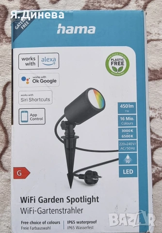 Смарт LED градински рефлектор