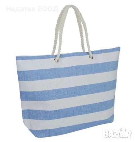 Плажна чанта на райета, 58x42x15см.