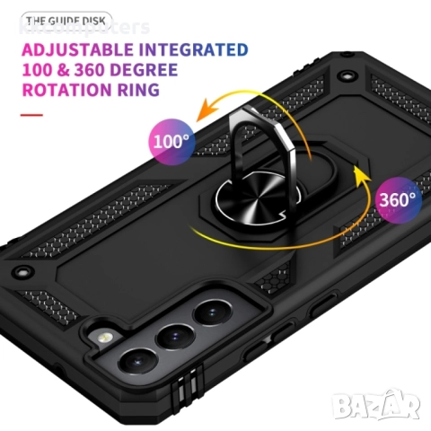 Samsung Galaxy S22 5G Удароустойчив Ring Holder Калъф и Протектор, снимка 5 - Калъфи, кейсове - 52955290