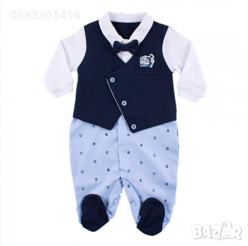 Официален костюм за бебе Ромпър за погача Гащеризон за Кръщене , снимка 1 - Бебешки гащеризони - 40019349
