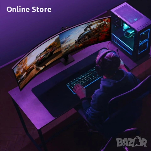 BEWISER рамо за ултраширок монитор 34"–49" до 20 кг – регулируемо с газова пружина, снимка 6 - Друга електроника - 54169948