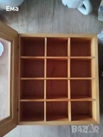 Дървена кутия за чай, снимка 2 - Аксесоари за кухня - 54035995