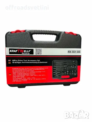 Комплект ударни преходници и удължения 18 части 1/4",3/8", 1/2", снимка 4 - Други инструменти - 49379818