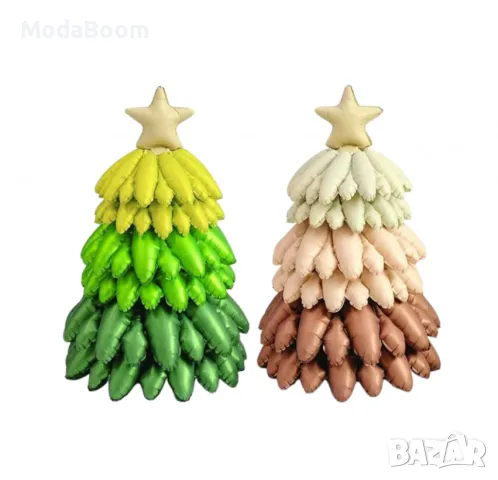 Коледни балони 7 части 3D Коледни елхи – Перфектната декорация за празнично парти, снимка 5 - Декорация за дома - 48426068