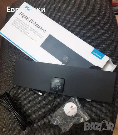 Вътрешна телевизионна антена August DTA420, плоска ТВ антена с високо усилване за 4K TV/USB TV тунер, снимка 5 - Приемници и антени - 48524679