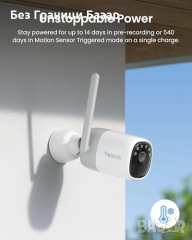 Нова 2K Безжична Камера Reolink с ColorX Нощно Виждане + Соларен Панел, снимка 2 - Други - 50636679