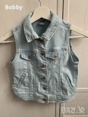 Късо дънково яке NAME IT + ПОДАРЪК дънков елек 9-10 години, снимка 4 - Детски якета и елеци - 44715414