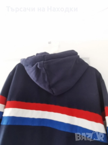 Мъжки суичър Superdry Тъмно синьо Navy Hooded Zip Up Jacket Size XL , снимка 8 - Суичъри - 52188623
