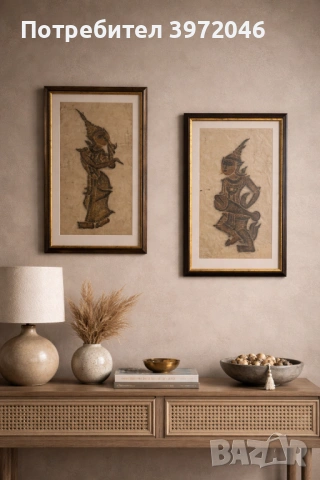 Винтидж графики Тайланд , снимка 4 - Антикварни и старинни предмети - 54087170