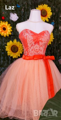 луксозна бална официална рокля с много обем 2 в 1, снимка 1 - Рокли - 36631462