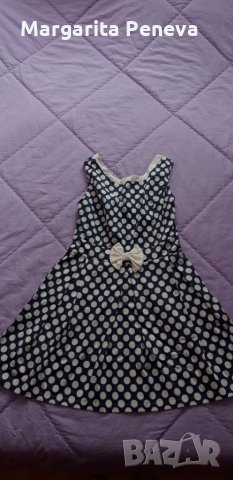 Рокля на точки с панделка