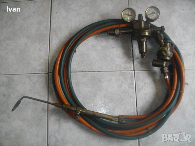 Оксижен Резак 33,5 см с 5м. Маркучи и Редуцир Вентил-2 Манометри/Клапан