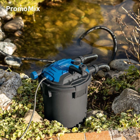 Водна помпа за градинско езеро Scheppach PFS8000 43W UV лампа Филтър за фонтани и езера