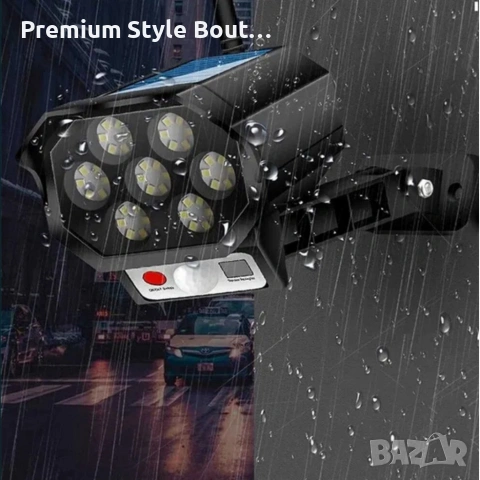 Соларна лампа камера BK-36 DRAGON 1200W - сензор за движение, снимка 4 - Външни лампи - 53891899