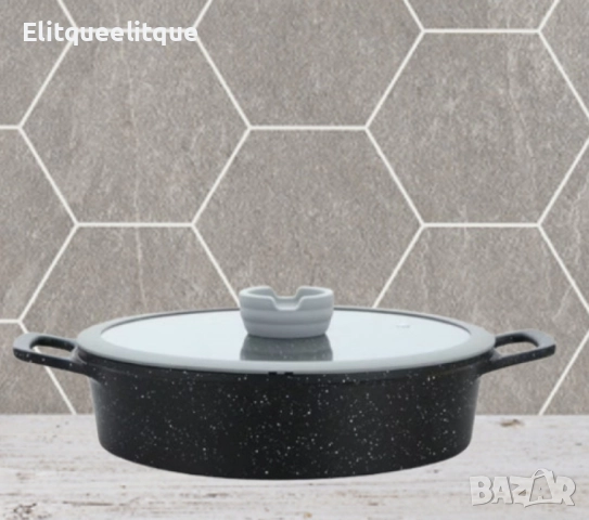 Тенджера Goldmann, 28см.\4.5л., плитка, Лят алуминий, Индукция, снимка 3 - Съдове за готвене - 52392970