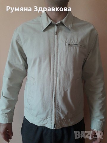 Мъжко бежово пролетно-есенно яке, снимка 2 - Якета - 30934264