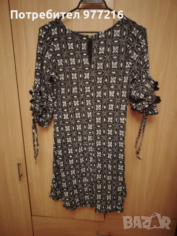 Уникална лъскава рокля-туника, снимка 2 - Рокли - 51646598