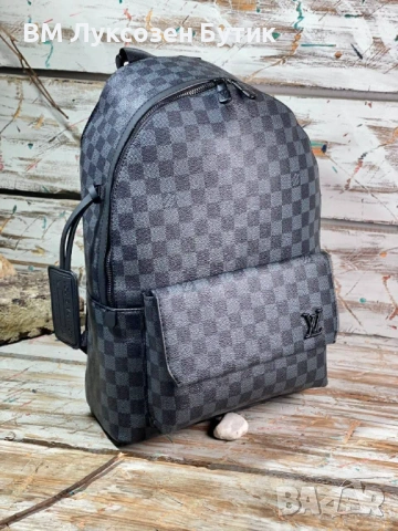 🔥 Луксозна кожена раница Louis Vuitton – 100% гаранция за качество! 🔥, снимка 2 - Раници - 54006091