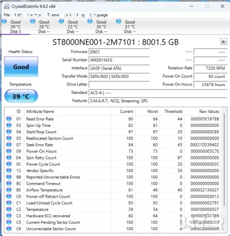 Seagate IronWolf NAS 8TB, снимка 2 - Твърди дискове - 56540823