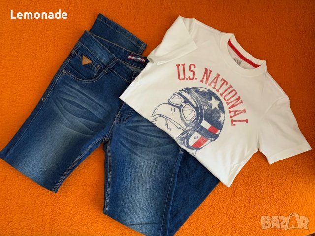 Лот дънки и тениска Old Navy ръст 146, снимка 2 - Детски панталони и дънки - 38109765
