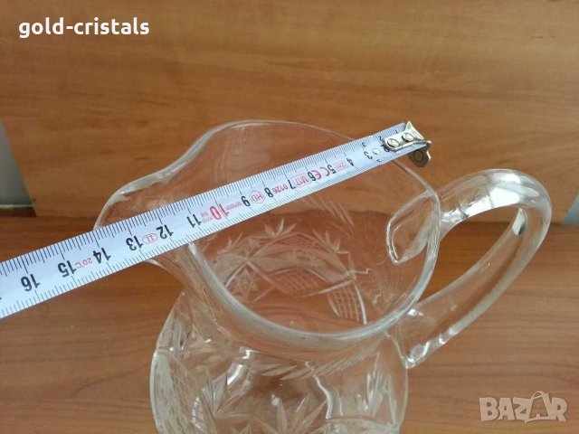 голяма кристална кана, снимка 6 - Антикварни и старинни предмети - 29843286