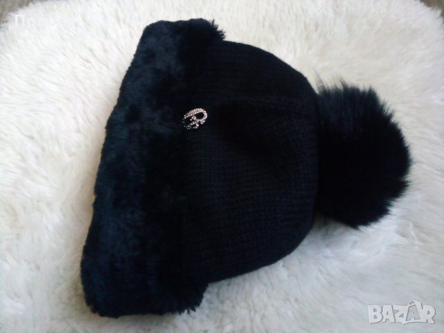 Маркова  италианска шапка/ лисица и вълна 50%, снимка 3 - Шапки - 31535201