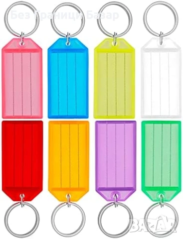 Нови ключодържатели Key Tags 20 броя Пластмасови Етикети За Ключове С Пръстен