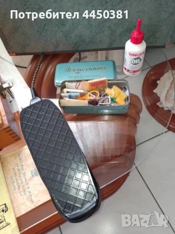 Старинна преносима електрическа работеща Японска шевна машина, снимка 13 - Антикварни и старинни предмети - 50570226