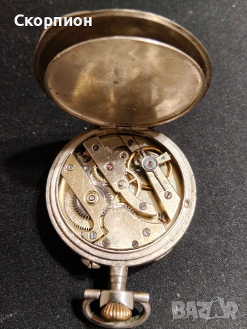 Швейцарски джобен часовник с посребрени капаци 1905г. - 10 РУБИНА, снимка 10 - Джобни - 49241222