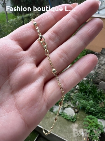 Златно синджирче с топченца подходящо за колие и гривна ❤️, снимка 5 - Колиета, медальони, синджири - 52412407