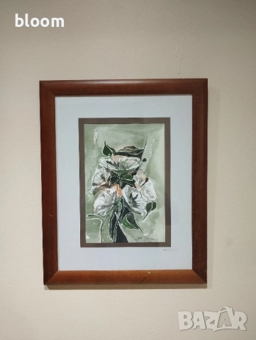 Акварел-Цветя, снимка 9 - Картини - 52195340