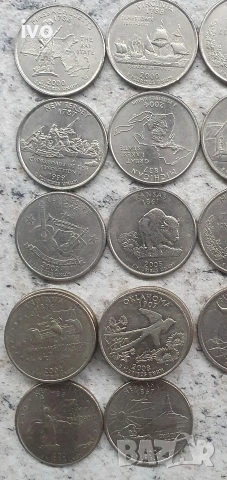 Американски Quarter Dollar, снимка 2 - Нумизматика и бонистика - 53879326