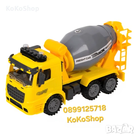 Детски бетоновоз със звук и светлина-30x11x16 см.