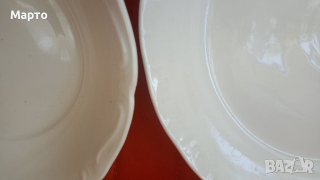 Две големи порцеланови чинии, различни от един сервиз, снимка 2 - Чинии - 42107189