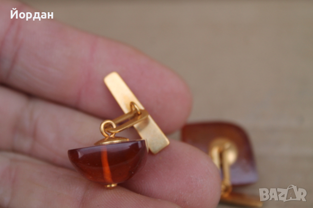 СССР кехлибарени копчета за ръкавели, снимка 7 - Антикварни и старинни предмети - 44792684