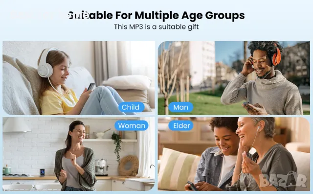 64GB/128GB MP3 плейър с Bluetooth от ZOOAOXO M900, снимка 11 - MP3 и MP4 плеъри - 48240470