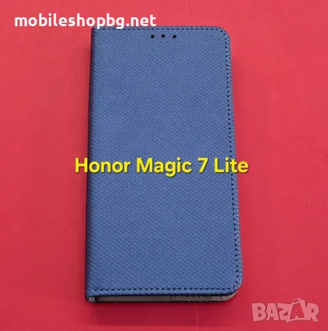 Honor Magic 7 Lite калъф страничен отваряем син, снимка 3 - Калъфи, кейсове - 49136185