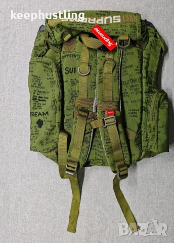 Мъжка Градска Спортна Раница Supreme Dark Olive Green Cordura, снимка 3 - Раници - 53930951