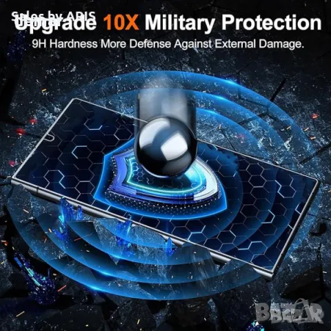 GOLDJU Комплект за Samsung Galaxy S24 Ultra, 4 протектора за екран + 2 за камерата, снимка 7 - Фолия, протектори - 49895155