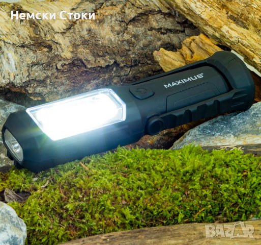 Работна лампа Maximus (Duracell) 3W с батерии или зарядно, снимка 3 - Други - 42629536