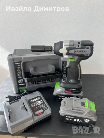 Гайковерт акумулаторен 36v 8 ah с 2 батерии, снимка 3 - Други инструменти - 54216526