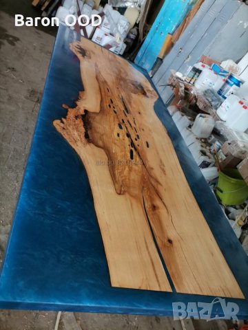 Трапезни маси, маси за хранене от масивно дърво и епоксидна смола , снимка 3 - Маси - 38133848