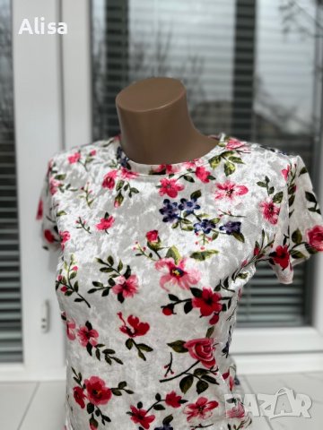 Дамска тениска от кадифе, снимка 5 - Корсети, бюстиета, топове - 39809557