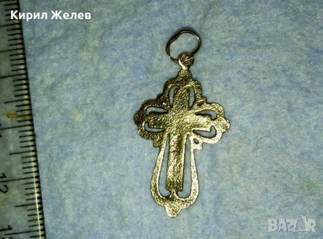 СТАРО СРЕБЪРНО РАЗПЯТИЕ КРЪСТЧЕ КРЪСТ СРЕБРО РЪЧНА АЖУРНА МАЙСТОРСКА ИЗРАБОТКА 40045, снимка 5 - Антикварни и старинни предмети - 42404949