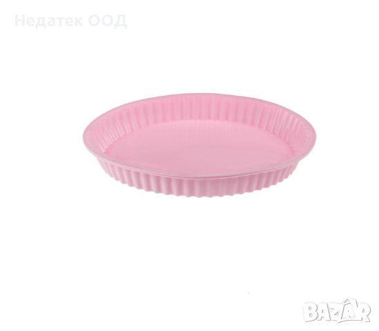  Кръгла силиконова форма, розова, 26x3.7см