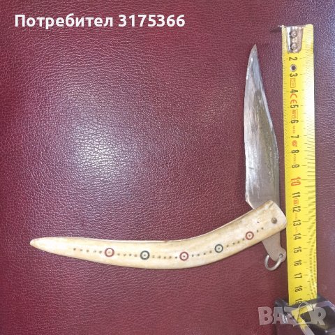 Габровски нож тип Сойка дръжка от еленов рог