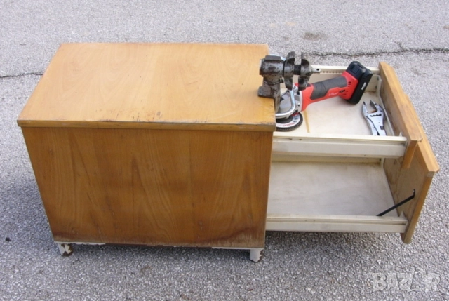 Оригинал KINNARPS Шведски Работен ШКАФ МАСА 72x44x54 см 26 кг Дървен Плот Тезгях с Чекмеджета БАРТЕР, снимка 2 - Други инструменти - 51947250