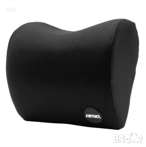 Възглавница за седалка на кола, мемори пяна, ергономична, черна 