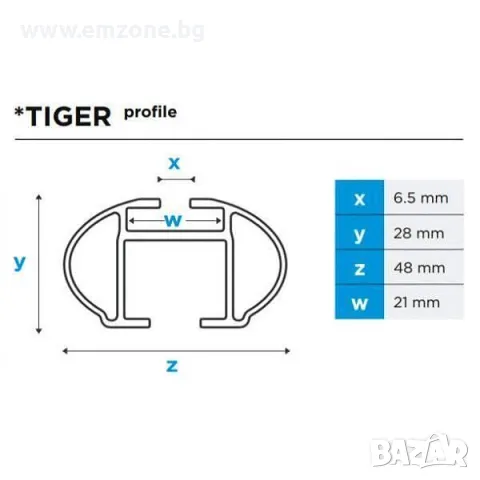 Алуминиеви напречни греди MENABO Tiger XL за автомобил 135см, снимка 4 - Аксесоари и консумативи - 47460408